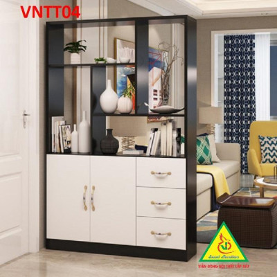 TỦ KỆ TRANG TRÍ KIÊM VÁCH NGĂN VNTT04B - Nội thất lắp ráp Viendong Adv