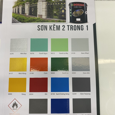 Sơn Sắt Kẽm Donasa  2 trong 1 màu DAF 3260 Xingfa xám _ 800ml