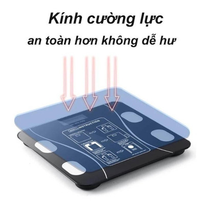 Cân Sức Khoẻ - Điện Tử Kết Nối Bluetooth Thông Minh Đo Lượng Mỡ Cơ Thể - Tải Trọng 180kg Giao Màu Ngẫu Nhiên