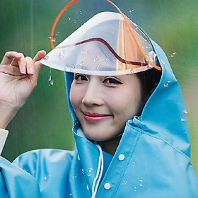 Áo mưa phản quang 1 đầu có kính cao cấp - Màu ngẫu nhiên