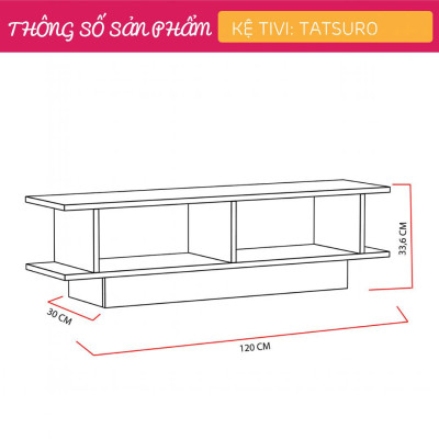 Kệ TV phòng khách bằng gỗ công nghiệp SMLIFE Tatsuro