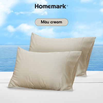 Cặp Vỏ Gối Nằm Lụa Tencel 60s Cao Cấp Homemark 50x70cm - Mềm Mịn, Thoáng Mát, Chống Nhăn PL1