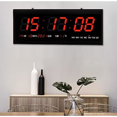 Đồng hồ điện tử treo tường có đèn LED 