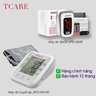 (Hàng chính hãng) Combo máy đo nồng độ oxy trong máu SPO2 và nhịp tim JPD-500E và Máy đo huyết áp bắp tay JPD-HA100