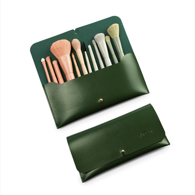 Bộ Cọ Cá Nhân 12 cây & Ví Xanh Rêu VACOSI CENTREPIECE BRUSH SET - BC35