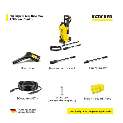 Máy phun rửa áp lực cao Karcher K 3 Power Control