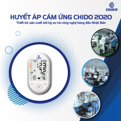 Máy Đo Huyết Áp Bắp Tay Chido Công Nghệ Nhật Bản New 2020 (Phím Cảm Ứng)