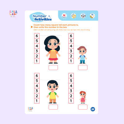 Học Liệu Giáo Dục Sớm Thông Minh Cho Bé Xóa Được tặng kèm Bút và Mút xóa - Lalala Baby