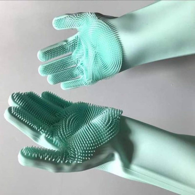 Găng Tay Rửa Bát Silicon Tạo Bọt Đa Năng- Siêu Bền- Chịu Nhiệt - Hàng Chính Hãng MINIIN