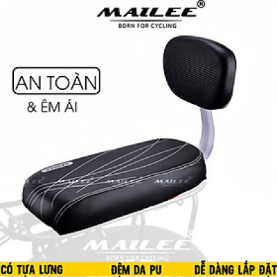 Ghế Yên Sau Xe Đạp Rời Cho Trẻ Gắn Baga sau Xe Đạp SADDLE SD-01 Có Tựa Lưng, khung sắt, đệm da PU -  Mai Lee