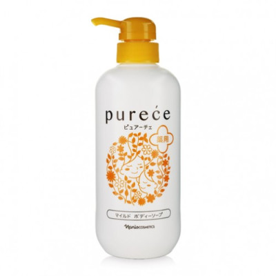 Sữa tắm dưỡng ẩm Naris Purece Medicated Body Soap Nhật Bản 650ml + Gương mini siêu cute