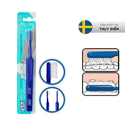 Bàn chải đánh răng chuyên biệt cho người niềng răng, chỉnh nha, răng implant Tepe Implant Orthodontic - Màu ngẫu nhiên