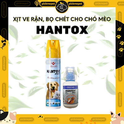 Hantox Spray - Xịt Ve Rận, Bọ Chét, Ghẻ Cho CHÓ MÈO 100ml 300ml