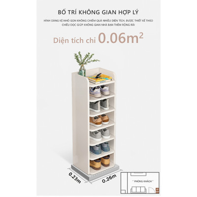 Kệ Để Giày Dép Gỗ Thiết Kế Nhỏ Gọn, Tối Ưu Diện Tích Nhiều Tầng