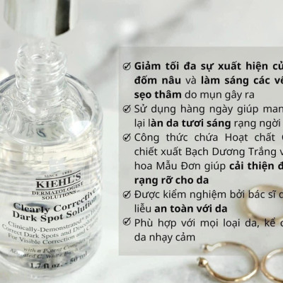 Tinh chất sáng da, giảm nám Kiehls Clearly Corrective Dark Spot Solution (Bill Anh)