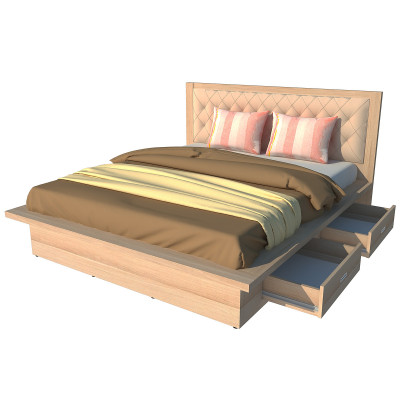 Giường ngủ 2 hộc kéo Tundo 160cm x 200cm