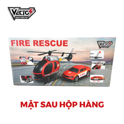 Đồ Chơi Xe Và Trực Thăng Cứu Hỏa VECTO VT75P