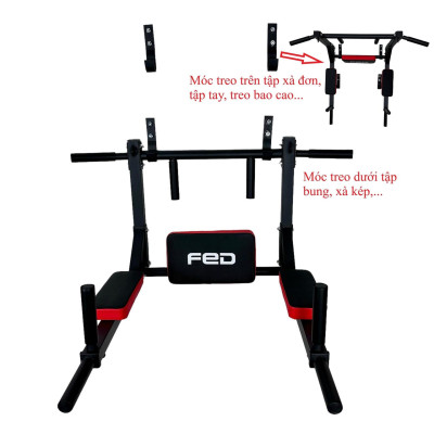 Xà đơn xà kép đa năng gắn tường 8 in 1