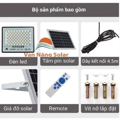 Đèn năng lượng mặt trời chóng chói Vạn Năng Solar 100W, 200W, 300W