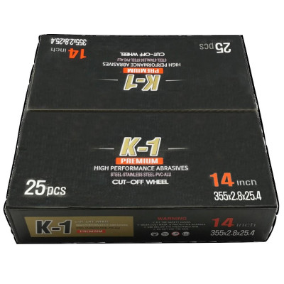 Thùng 25 viên ĐÁ CẮT SẮT 355 | Đá cắt K1 xanh 355 | Đá cắt sắt phi 355