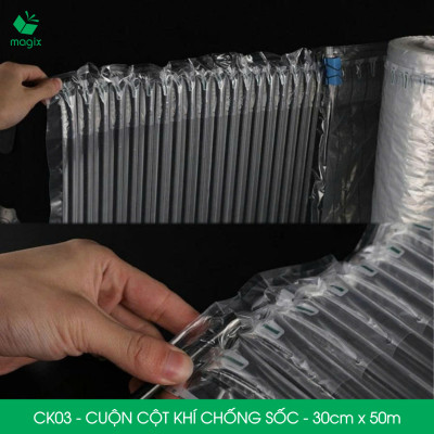 Cuộn cột khí chống sốc - 30cm x 50m - Xốp hơi, đệm hơi đóng gói hàng dễ vỡ - CK03
