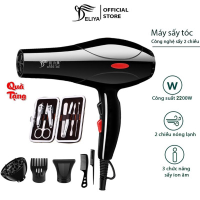 Máy sấy tóc DELIYA -Điện áp: 220V tặng kèm bộ phụ kiện 5 món