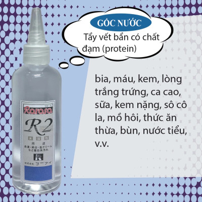Chất tẩy vết bẩn có chất đạm, gốc nước Rarosa R2
