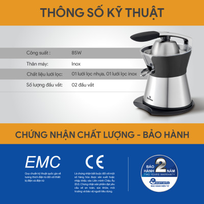 Máy Vắt Cam BlueStone CJB-1173 85W - Hàng Chính Hãng