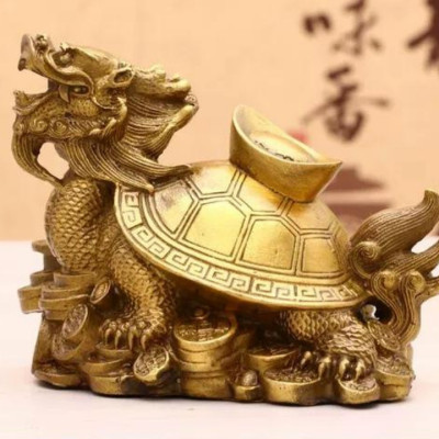 Tượng long quy rùa đầu rồng đồng phong thủy size to