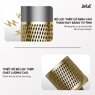 Máy sấy tóc ion âm Jetzt Care HC1000 - Công nghệ chống bức xạ hiện đại, an toàn tuyệt đối cho trẻ em và phụ nữ có thai, hàng chính hãng