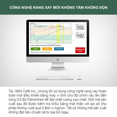  Cà Phê Nguyên Hạt Hạng 1 Sàng 1864/64 in Trọng lượng 220g THUNDER No.3 - 1864 CAFÉ