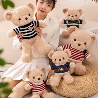 Gấu bông teddy lông xù mặc áo len đáng yêu - Size từ 60cm đến 1m1 - Quà tặng teddy lông xù mỳ nhồi bông siêu to khổng lồ.