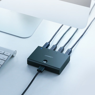 Bộ chuyển mạch chia sẻ dữ liệu 4 cổng USB 2.0 sang 1 cổng USB UGREEN US158 30346 - Hàng chính hãng