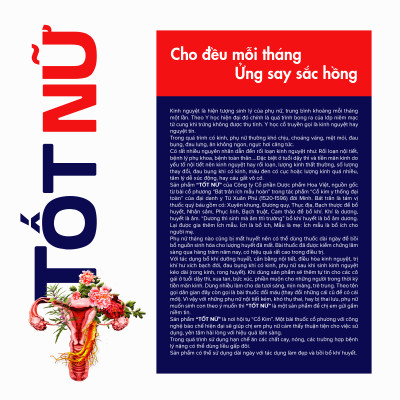 Cân bằng nội tiết tố nữ bổ huyết điều hoà kinh nguyệt Tốt Nữ Hoa Việt hộp 60 viên