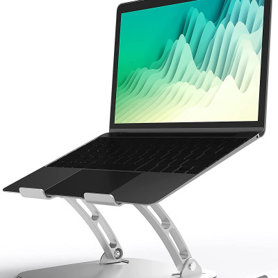 Giá Đỡ Máy Tính, Laptop, iPad, Macbook Hợp Kim Nhôm Cao Cấp. Hỗ Trợ Tản Nhiệt Chống Mỏi Cổ, Vai, Gáy - Hàng Chính Hãng