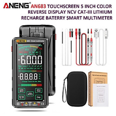 Đồng Hồ Vạn Năng KTS Chất Lượng Cao AN683 MH Màu Cảm Ứng Superview 5 Inch Pin Sạc Litihum CATIII NCV 6000 Counts Độ Chính Xác Cao