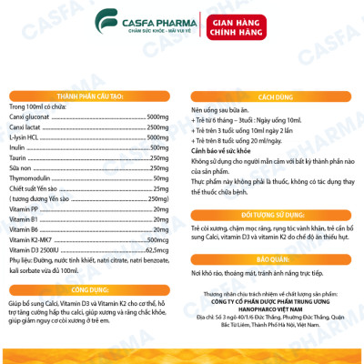 COMBO 3 CALCI hữu cơ BOBBYTW Hanopharco cho bé giúp xương và răng phát triển và chắc khỏe