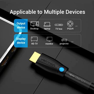 Cáp HDMI Vention hỗ trợ 2k,4k độ dài 10m - 30m. Hàng chính hãng