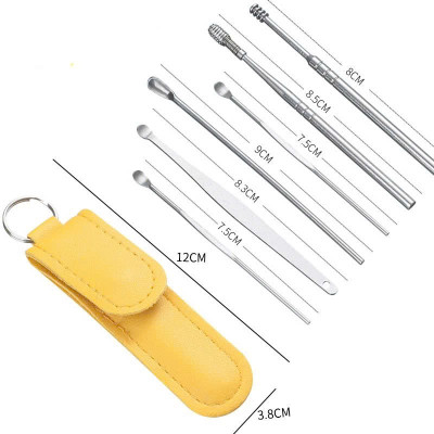 Bộ lấy ráy tai đa năng 6 món Cao cấp bằng thép không rỉ
