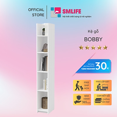 Giá sách giá trưng bày gỗ công nghiệp SMLIFE Bobby