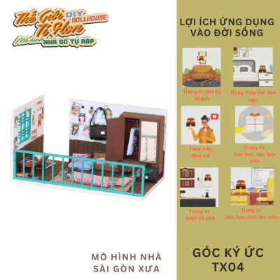 MÔ HÌNH TỰ LẮP RÁP DIY SÀI GÒN XƯA VÀ NAY - GÓC KÝ ỨC - TX03