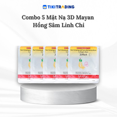 Combo 5 Mặt Nạ 3D Mayan Hồng Sâm Linh Chi