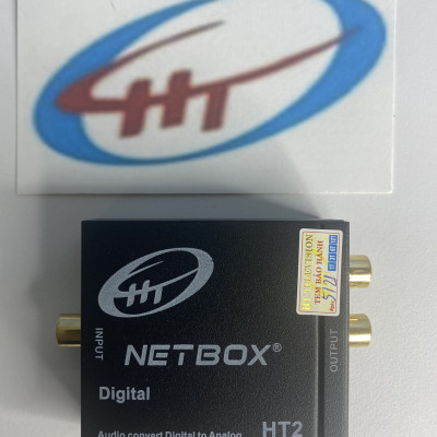 Bộ Chuyển Đổi Âm Thanh Digital NETBOX HT2,DÂY 3.5 RA 2 ĐẦU AV 3M - Hàng Chính Hãng