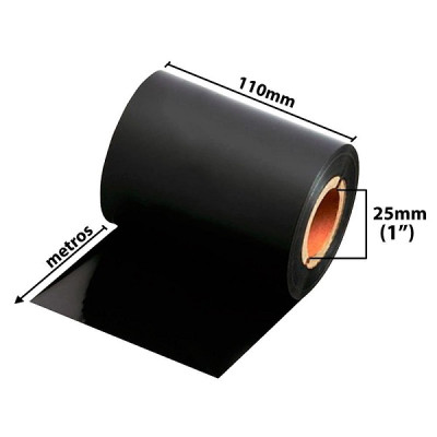 [ Set 5 cuôn] Mực in mã vạch Wax (110x300m) - Hàng nhập khẩu