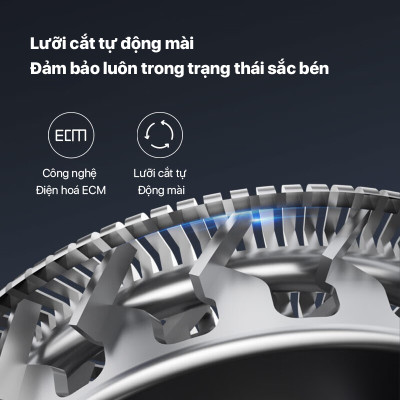 Máy Cạo Râu Enchen BlackStone đầu cắt nổi 3D Đầu Cạo Râu 3 Đầu Dao Cạo - Hàng chính hãng