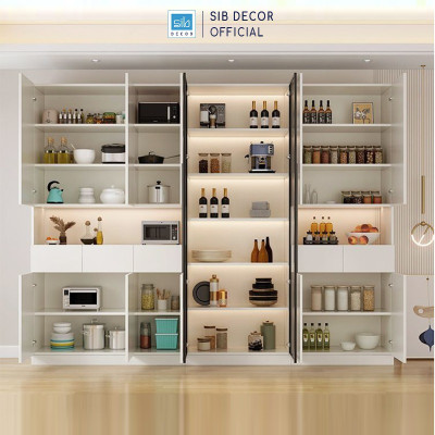 Set Tủ Trưng Bày Đa Năng Đặt Tại Phòng Khách, Nhà Bếp Hiện Đại Thương Hiệu SIB Decor TCK37