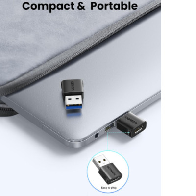 Đầu chuyển USB Type A sang USB Type C 3.1 Ugreen 45275 US701, tốc độ 10Gbps, sạc 18W (Combo 2 Chiếc) - Hàng chính hãng