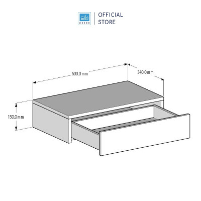 Bàn Phấn Trang Điểm Treo Tường, Thiết Kế Nhỏ Gọn SIB Decor BTD99