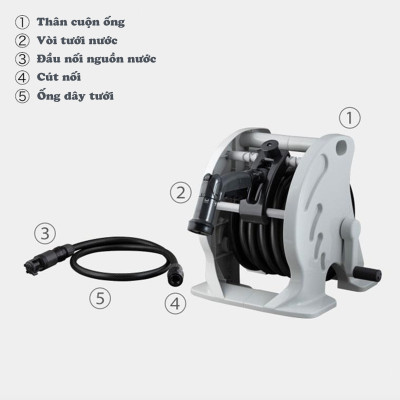 Bộ vòi thu rút tưới vườn Takagi (CG) 20m RT220CG