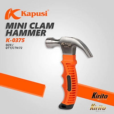 Búa nhổ đinh sừng dê KAPUSI Nhật Bản dạng lùn chiều dài 15cm, đầu búa nặng 250gr